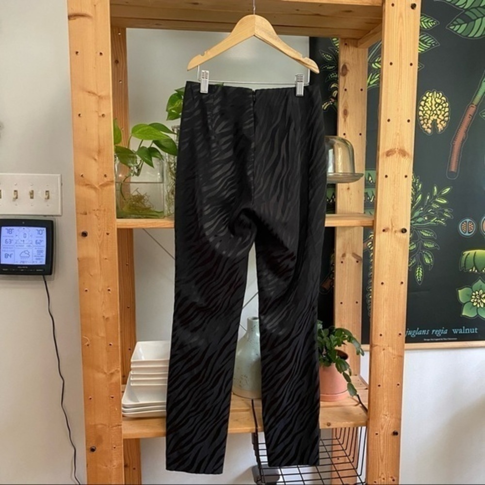 rag & bone Black Simone Cropped Jacquard Zebra Print Pants 0 - Picture 6 of 14